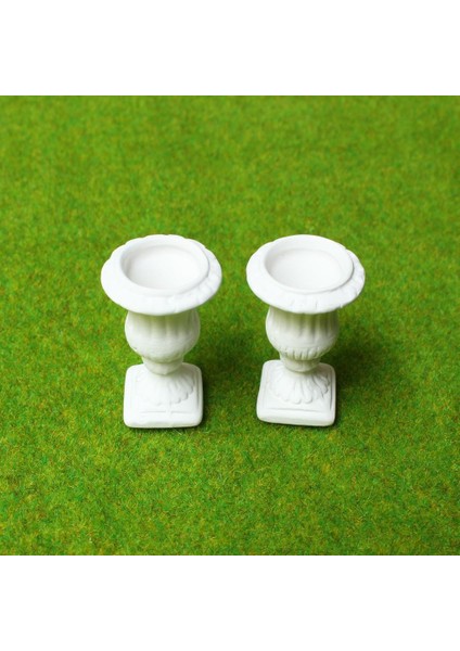 3x2 Parça 1/12 Beyaz Fot Bebek Evi Minyatür Bahçe Dekorasyonu 3 Pcs (Yurt Dışından) modelleri