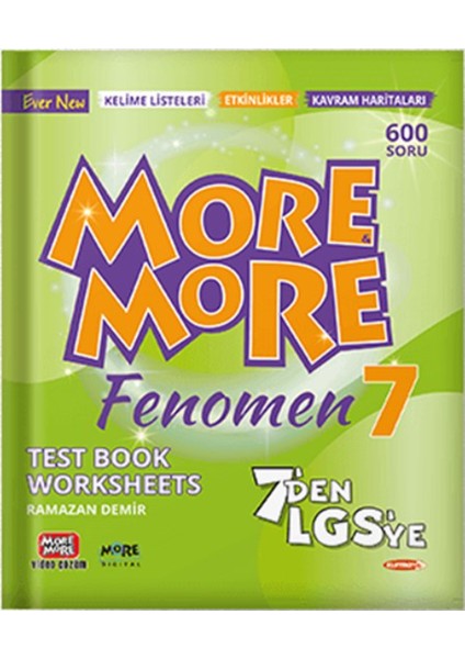 Kurmay Elt Yayınları More More 7. Sınıf English Fenomen Test Book Worksheets 2021 DK35