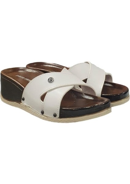 Üstü Çapraz Anatomik Dolgu Topuk Bayan Terlik