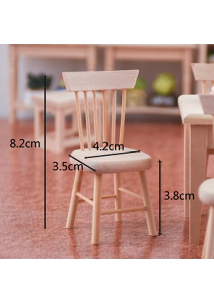 1:12 Dolls House Minyatürler El Yapımı Yemek Sandalyesi Dıy Fotoğraf Dekor Dekor (Yurt Dışından) fiyatları