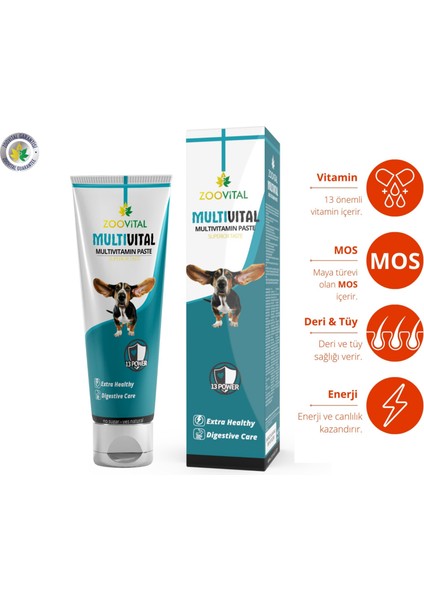 Biovital Paste 100 gr Biotin Çinko Deri Tüy Desteği + Multivital Dog 100 gr Vitamin Desteği