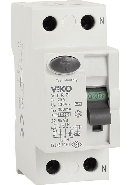 Kaçak Akım Rölesi 2x80A 300mA VTR2-80300