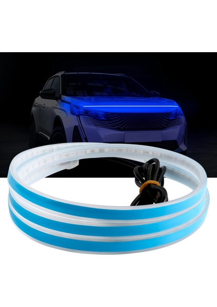 Araba Hood Araba Motor Kapağı Dekorasyonu Araç Parçaları Için Esnek 180CM Mavi Işık (Yurt Dışından) fiyatları