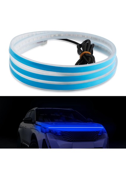 Araba Hood Araba Motor Kapağı Dekorasyonu Araç Parçaları Için Esnek 180CM Mavi Işık (Yurt Dışından) modelleri