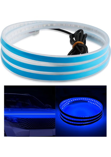 Araba Hood Araba Motor Kapağı Dekorasyonu Araç Parçaları Için Esnek 180CM Mavi Işık (Yurt Dışından) fırsatları