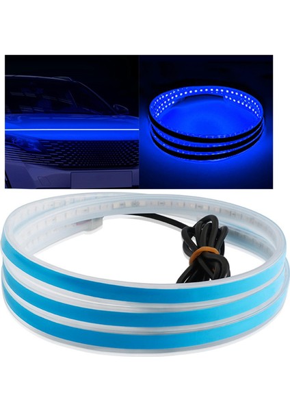 Araba Hood Araba Motor Kapağı Dekorasyonu Araç Parçaları Için Esnek 180CM Mavi Işık (Yurt Dışından) indirimleri