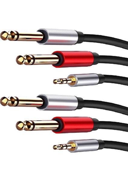 2x 3.5mm 1/8 "trs Stereo - Çift 6.35MM 1/4" Kablo (Yurt Dışından)