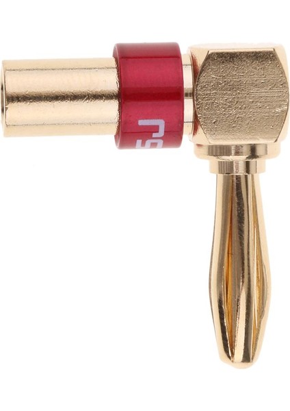 Dik Açı 90 Derece Video Ses Hoparlör Kablosu Muz Fiş Konnektörü Kırmızı (Yurt Dışından) fiyatları