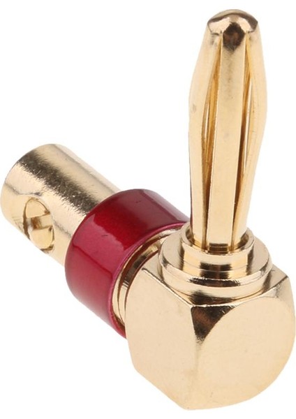 Dik Açı 90 Derece Video Ses Hoparlör Kablosu Muz Fiş Konnektörü Kırmızı (Yurt Dışından) modelleri