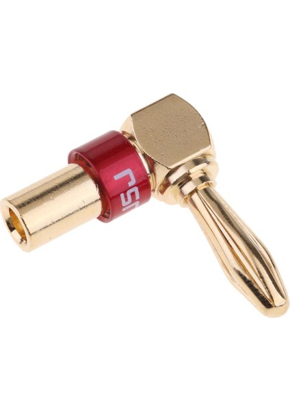 Dik Açı 90 Derece Video Ses Hoparlör Kablosu Muz Fiş Konnektörü Kırmızı (Yurt Dışından) fırsatları