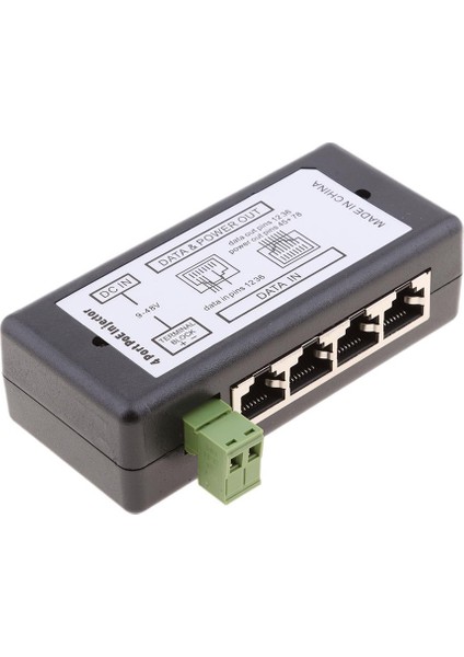 4 Poe Ports Anahtarı 12-48V Pasif Güç Kaynağı Modülü Ethernet Üzerinden (Yurt Dışından)