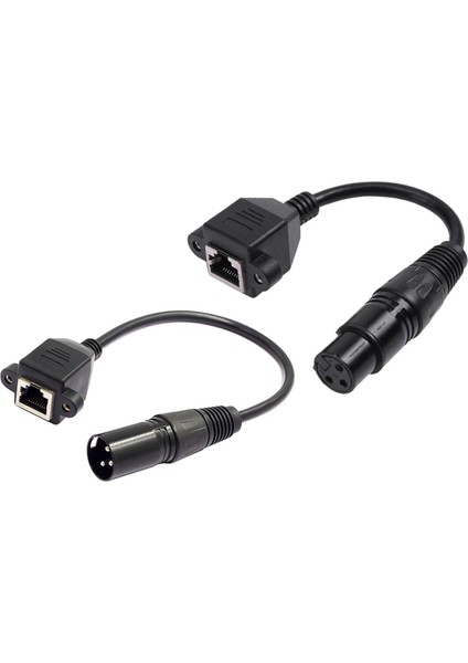 1paır 3 Pın Xlr - Rj 45 Erkek Kadın Adaptör Kabloları Dmx Con Denetleyicisi (Yurt Dışından)