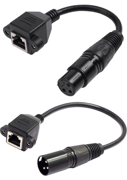 1paır 3 Pın Xlr - Rj 45 Erkek Kadın Adaptör Kabloları Dmx Con Denetleyicisi (Yurt Dışından)