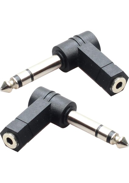 4x 6.35MM 1/4 '' 3,5mm 1/8 '' Kadın Stereo Ses Adaptörü (Yurt Dışından)