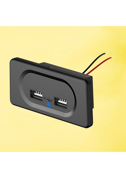 USB Şarj Cihazı Paneli Kırmızı LED Şarj 2 Adet (Yurt Dışından) indirimleri