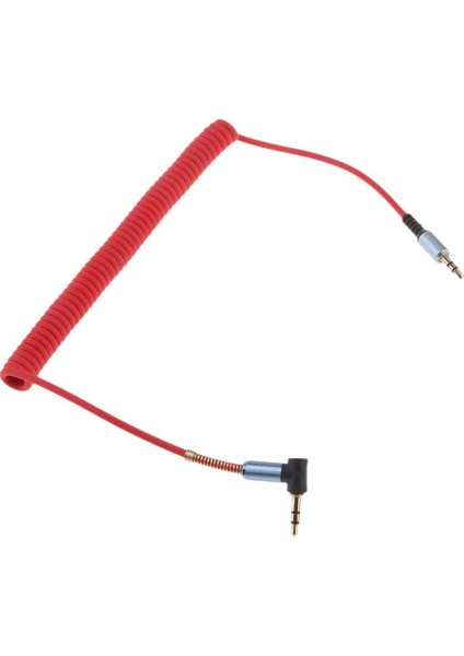 3,5mm Erkek-Erkek Aux Kablo Kablosu L Hakkalı Sağ Açılı Ses Kulaklık Kırmızısı (Yurt Dışından) indirimleri