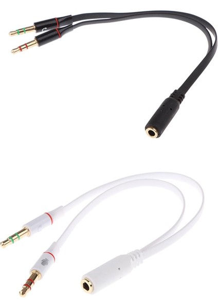 Pc Kulaklığı'ndan Telefon Adaptörüne 3.5mm Kadın Ila 2 Ayrıştırıcı Kablo Siyah (Yurt Dışından) fırsatları