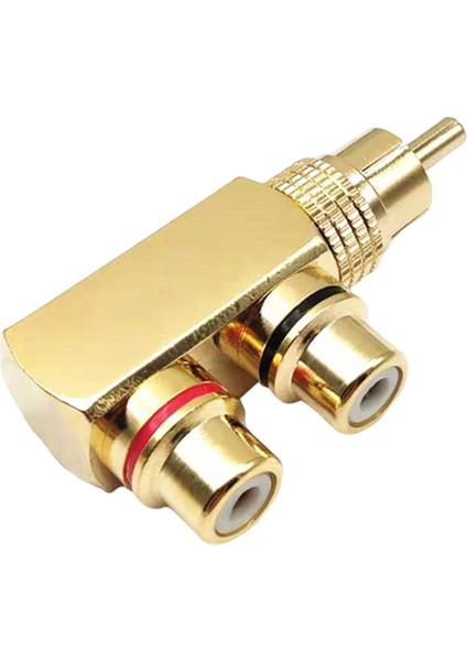 2x Rca Ayırıcı Adaptörü Rca Erkek Ila Iki Rca Dişi Altın Kaplama Metal Dik Açı (Yurt Dışından) modelleri