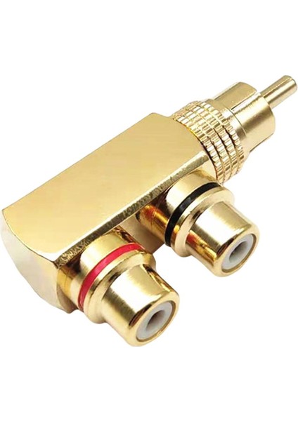 2x Rca Ayırıcı Adaptörü Rca Erkek Ila Iki Rca Dişi Altın Kaplama Metal Dik Açı (Yurt Dışından) fırsatları