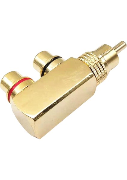 2x Rca Ayırıcı Adaptörü Rca Erkek Ila Iki Rca Dişi Altın Kaplama Metal Dik Açı (Yurt Dışından) indirimleri