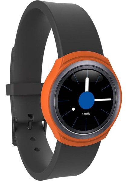 Turuncu Akıllı Saat Silikon Kılıf Kapağı Tampon S2 R720 R730 Bilezik Için Cilt Kadran Koruma Portakal (Yurt Dışından)