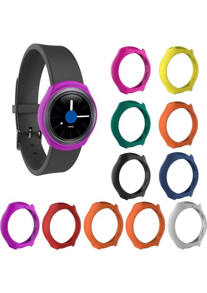 Turuncu Akıllı Saat Silikon Kılıf Kapağı Tampon S2 R720 R730 Bilezik Için Cilt Kadran Koruma Portakal (Yurt Dışından) indirimleri