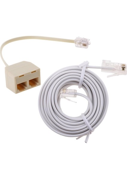 RJ11 Adsl'den Ethernet'e Adsl RJ11 6P4C - 8P4C Telefon Konnektörü RJ11 6 Erkekten Kadın Telefon Ayrıştırıcı Adaptör Dönüştürücü (Yurt Dışından)