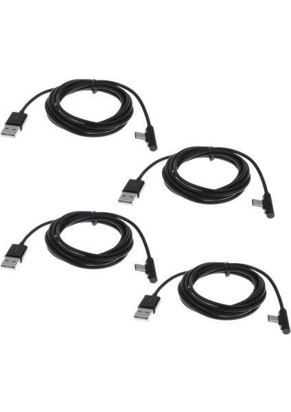 4x Mikro USB Şarj Kablosu 90 Derece Açısı C Tipi Yüksek Hız Için Uyumlu (Yurt Dışından)