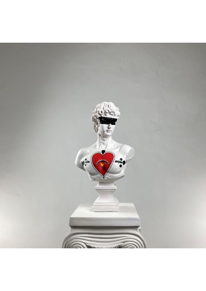 David 'eye Of Heart' Dekoratif Heykel, Pop Art Roma Yunan Heykelleri
