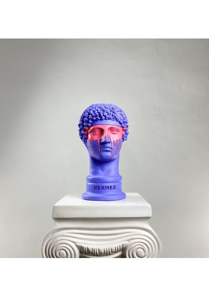 Hermes 'purple-Man' Dekoratif Heykel, Pop Art Roma Yunan Heykelleri