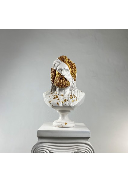 Zeus 'god But Gold' Dekoratif Heykel, Pop Art Roma Yunan Heykelleri