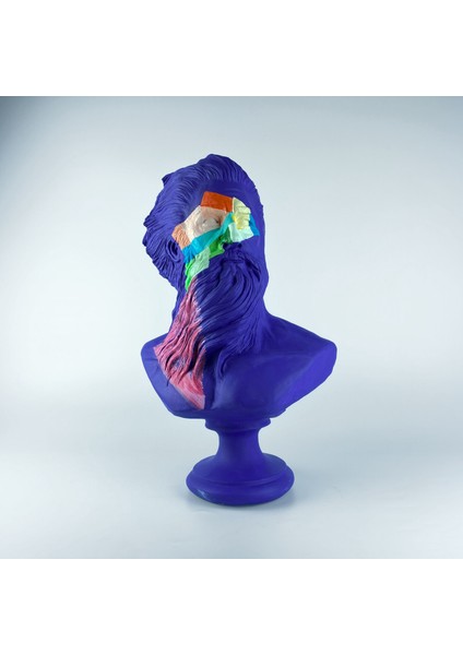Poseidon 'patchwork' Dekoratif Heykel, Pop Art Roma Yunan Heykelleri