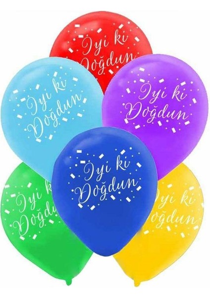 THB7818 Happy Birthday Baskılı Balon 12 Inç 9lu -Balonevi fiyatları