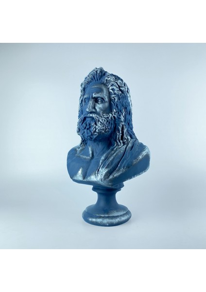 Zeus 'silver Tone' Dekoratif Heykel, Pop Art Roma Yunan Heykelleri fırsatları