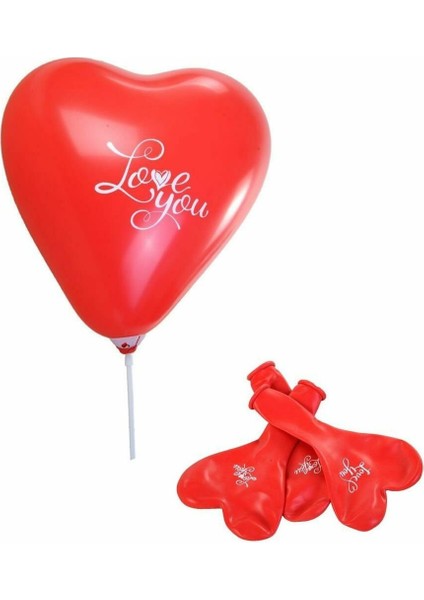TKP8778 4+1 Kalp Balon Kırmızı 12 Inç 10LU -Balonevi fiyatları