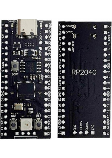 Roba Raspberry Pi Pico RP2040 16MB Modül Type C Dual Core 264KB Arm Cortex-M0+ Micro Kontrolör