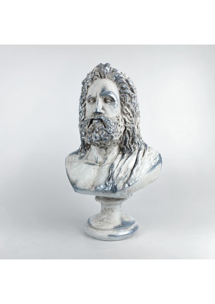 Poseidon 'silver Moss' Dekoratif Heykel, Pop Art Roma Yunan Heykelleri modelleri