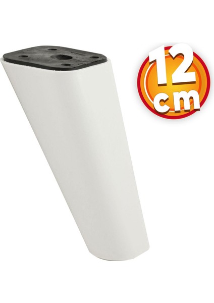 Lüks Mobilya Kanepe Sehpa Tv Ünitesi Koltuk Ayağı 12 cm Beyaz Oval Baza Ayak