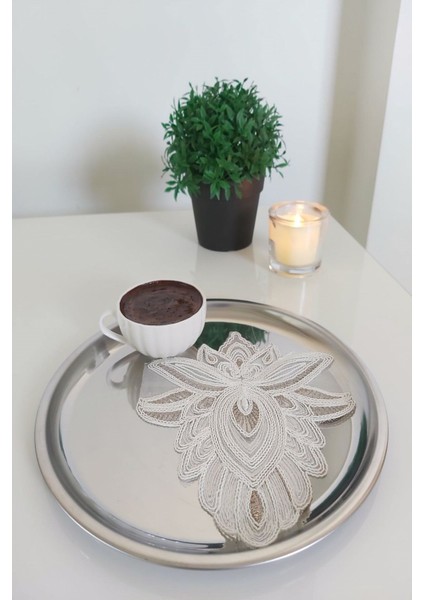 6 Adet Diamond Beyaz & Gold Fransız Tarzı Modern Bardak Altlığı & Kokteyl Peçetesi fiyatları