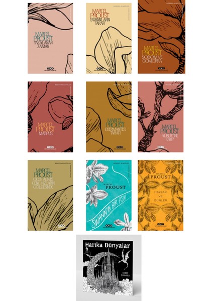 Marcel Proust 9 Kitap Seti (Harika Dünyalar Hediyeli)