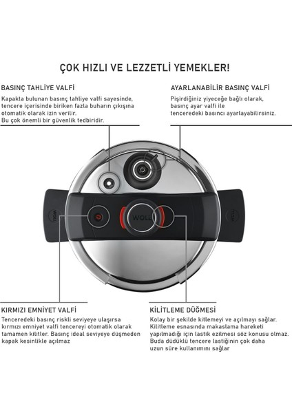 Concept Pro 6lt Çelik Düdüklü Tencere 22CM