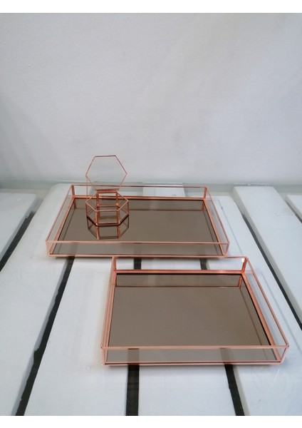 Bronz Aynal Söz Tepsi Takım