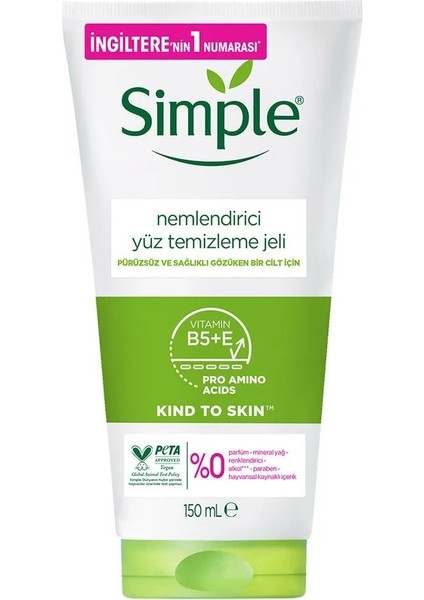 Kind To Skin Nemlendirici Yüz Temizleme Jeli B5 + E Vitamini Pürüzsüz ve Sağlıklı Cilt 150 ml