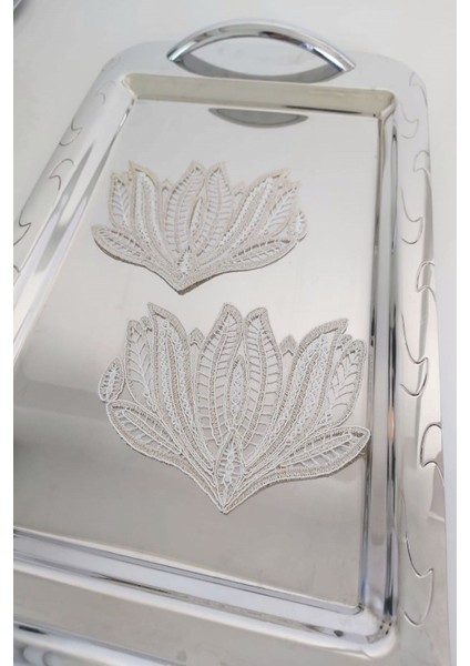 6 Adet Interest Beyaz & Gold Fransız Tarzı Modern Bardak Altlığı & Kokteyl Peçetesi fiyatları