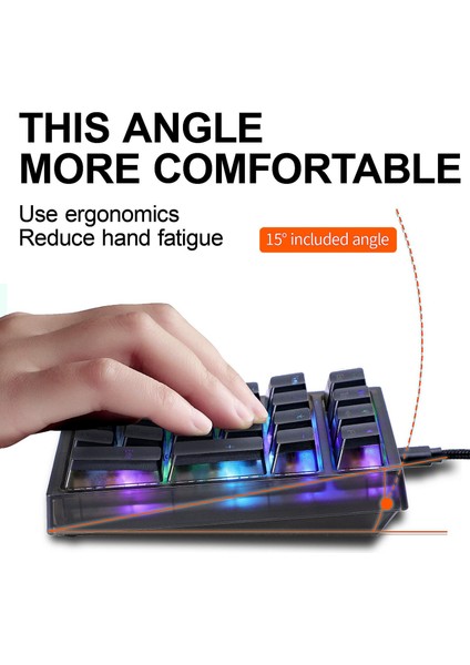21 Keys Mekanik Sayısal Tuş Takımı Rgb LED Başlangıç Siyah Için Başlangıç Başlangıç (Yurt Dışından)