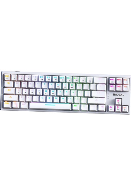 Kablolu Mekanik Oyun Klavye Dizüstü Bilgisayar Beyaz (Yurt Dışından)