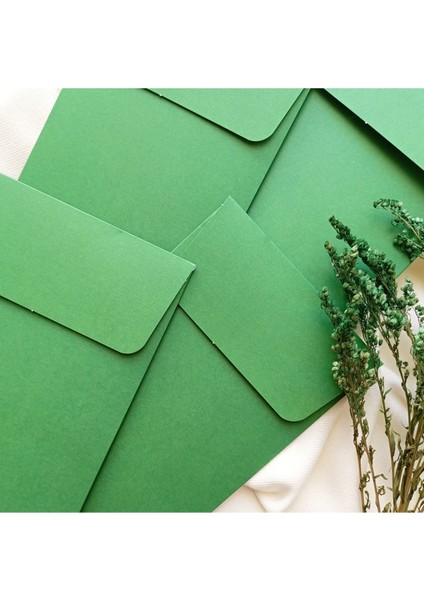Yeşil Davetiye Zarfı 11X22 Cm.