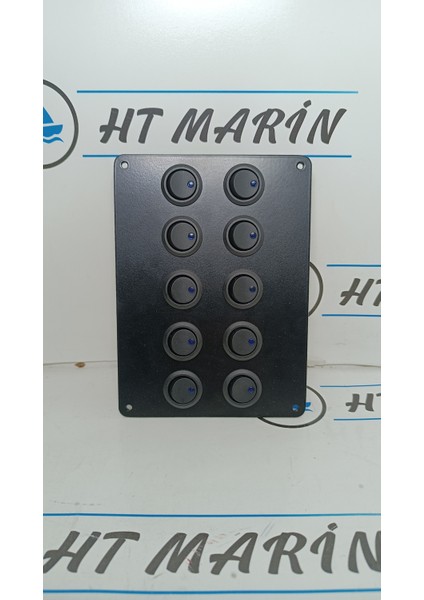Switch Panel 10'lu Dikey Mavi Işıklı