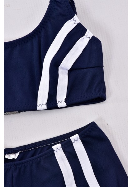 Kız Çocuk 330 Garson Şortlu Mayo Takım Lacivert fiyatları