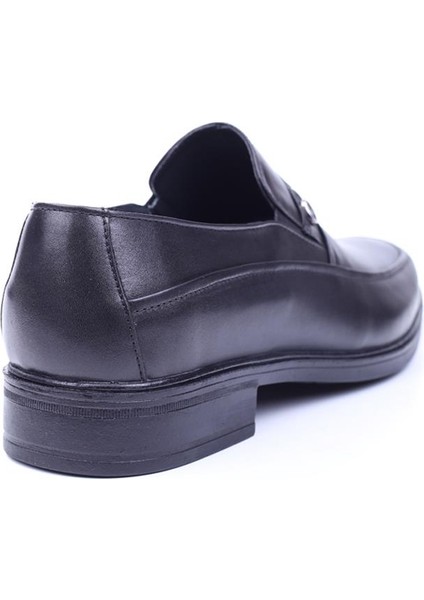 2030 Erkek Deri Siyah Bağcıksız Klasik Ayakkabı modelleri